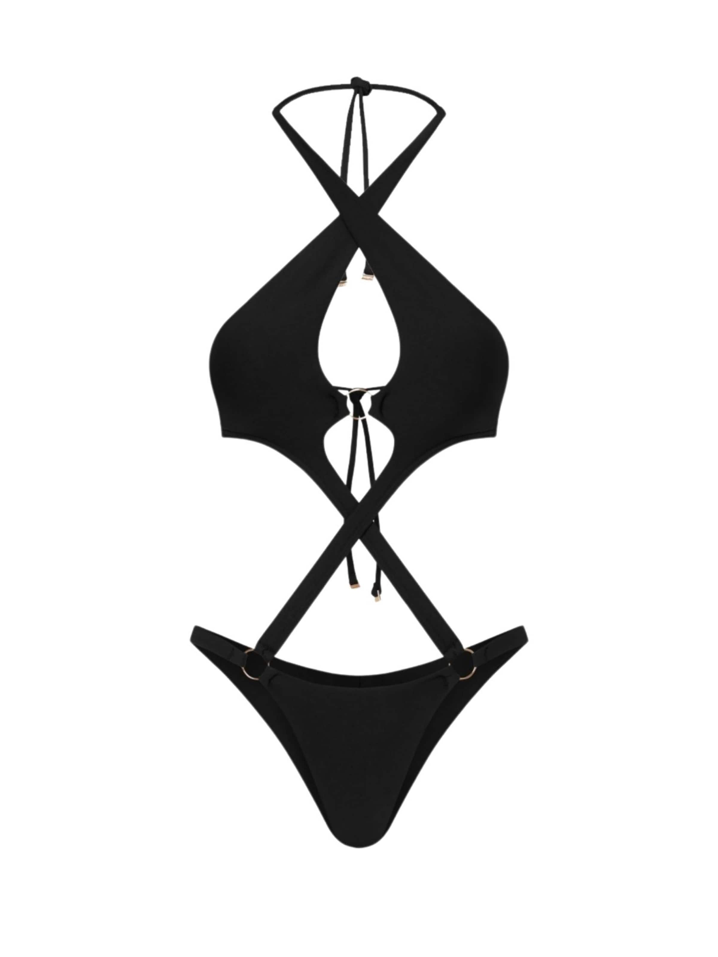 PROMEES Swimsuit 'Morgan' in Black: front
