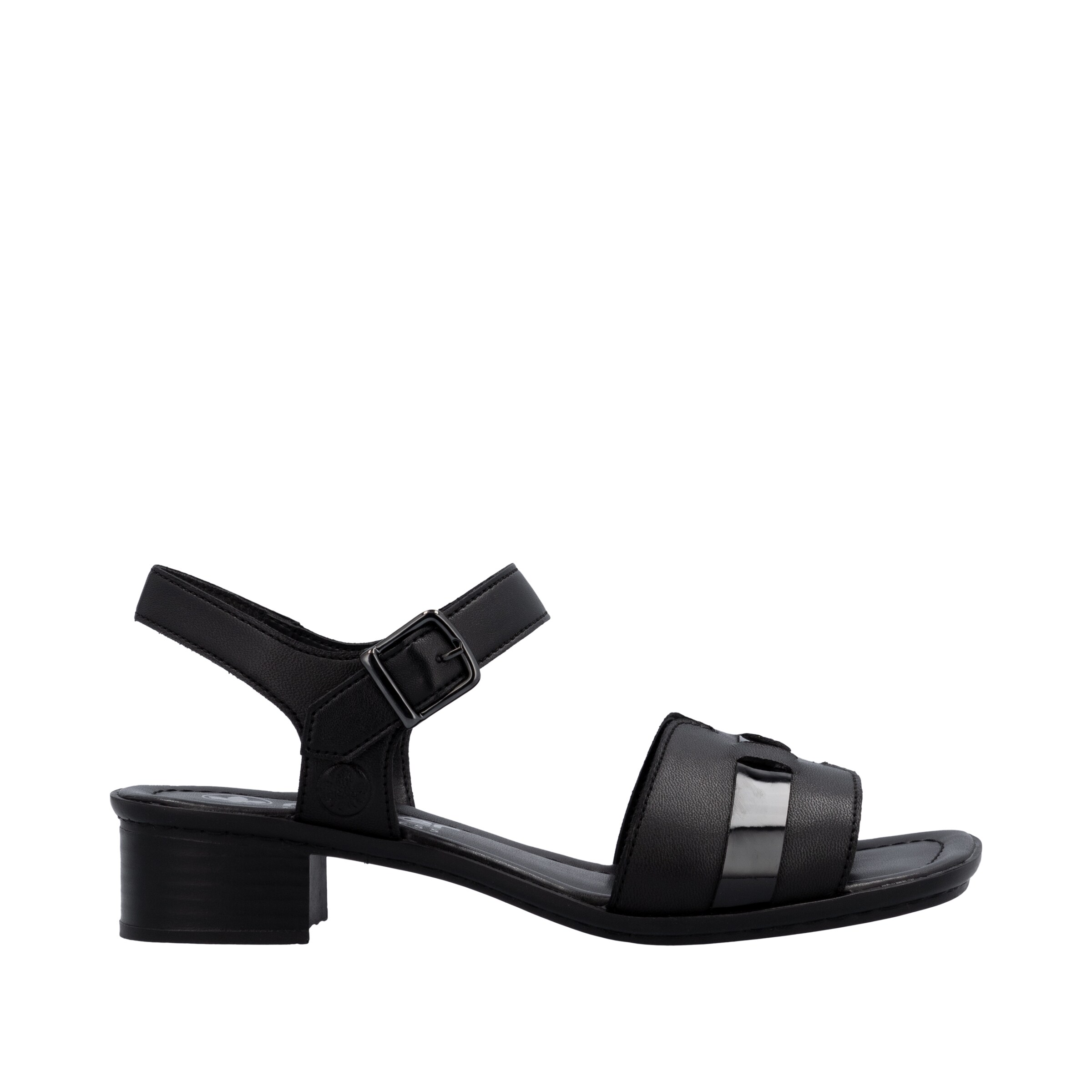 Rieker Strap Sandals '62685' in Black