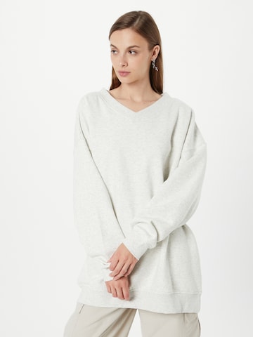 WEEKDAYSweater majica 'Super' - siva boja: prednji dio