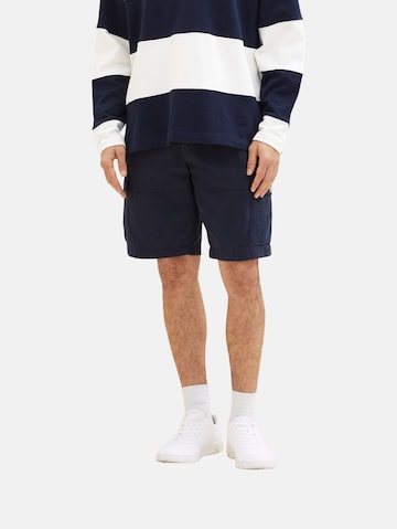 regular Pantaloni cargo di TOM TAILOR in blu: frontale