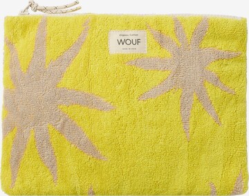Wouf Make up tas 'Terry Towel ' in Geel: voorkant