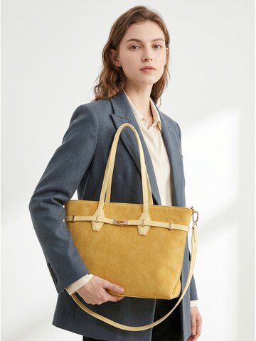 Borsa a mano 'Borsa a Mano Donna Ecopelle - Modello KSD52134 con Tracolla Staccabile' di Kassandra in giallo