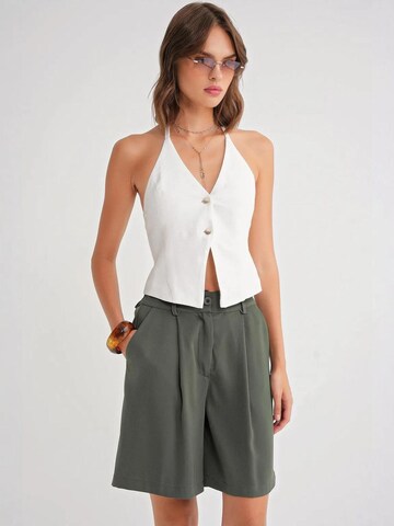MixRay Loose fit Pleat-front trousers in Green