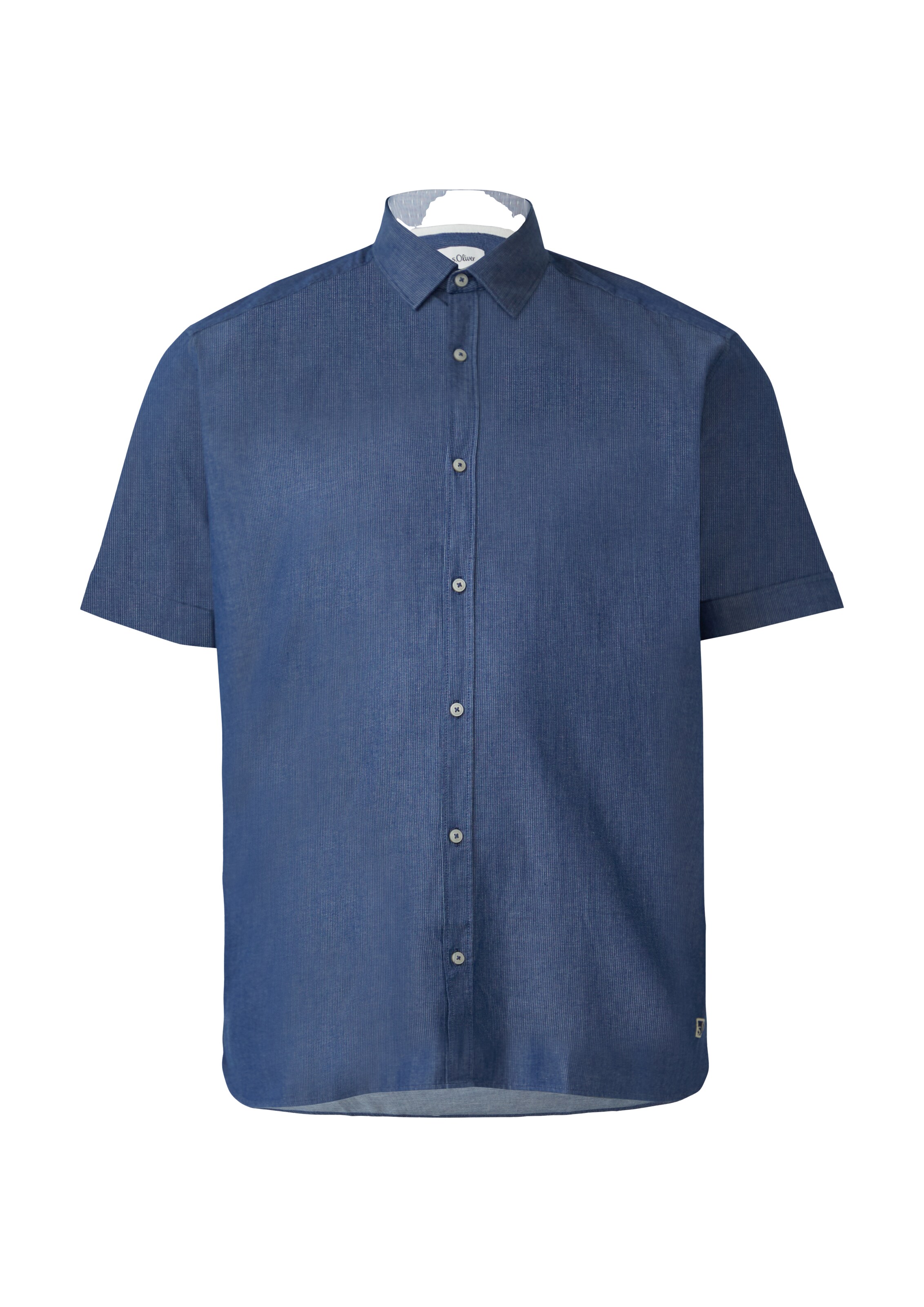 s.Oliver Men Big Sizes Regular Fit Hemd in Blau: Vorderseite