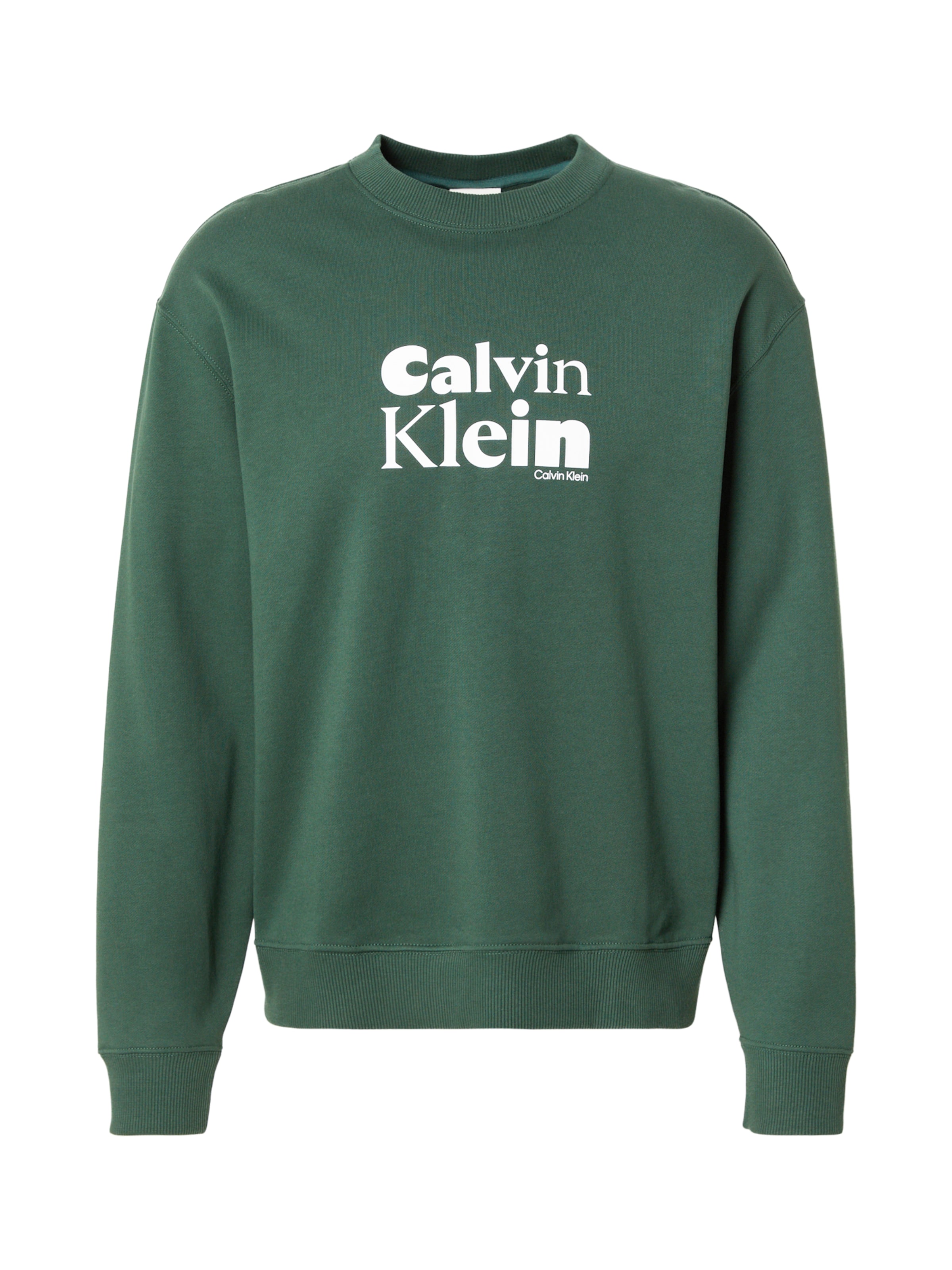 Calvin Klein Sweatshirt in Fir / White, Item view