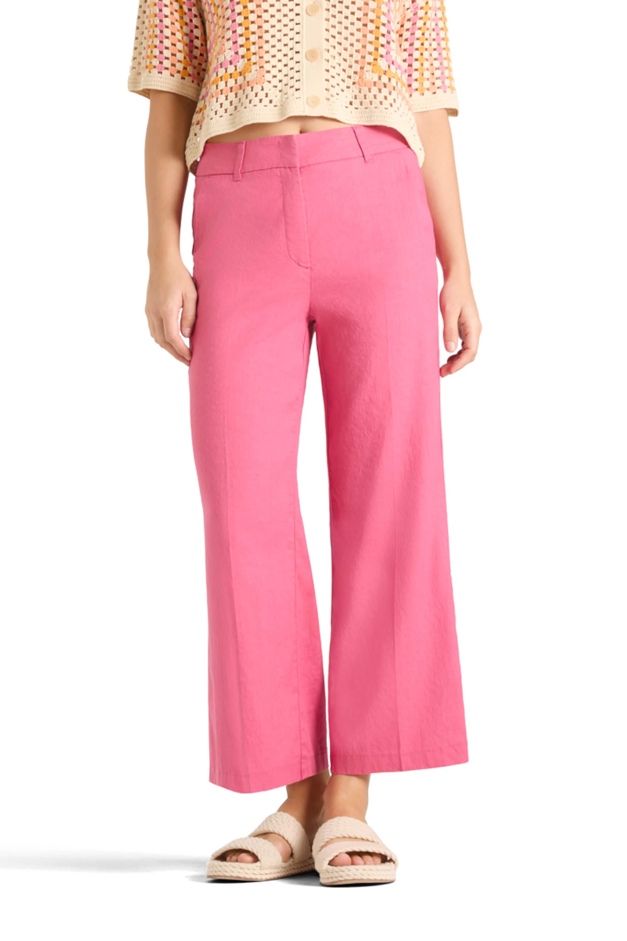 Cambio Wide leg Pants 'California' in Pink: front