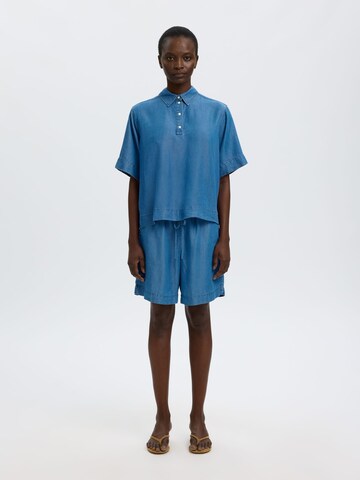 SELECTED Regular Shorts in Blau
