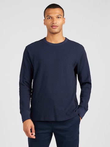 T-Shirt 'Laust' MADS NORGAARD COPENHAGEN en bleu : devant