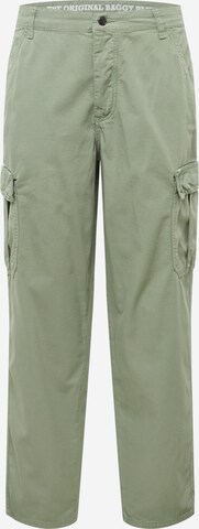 Effilé Pantalon cargo 'x-tra CARGO PANTS' HOMEBOY en vert : devant