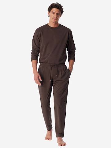 Pantalon de pyjama ' Mix Relax ' SCHIESSER en marron : devant