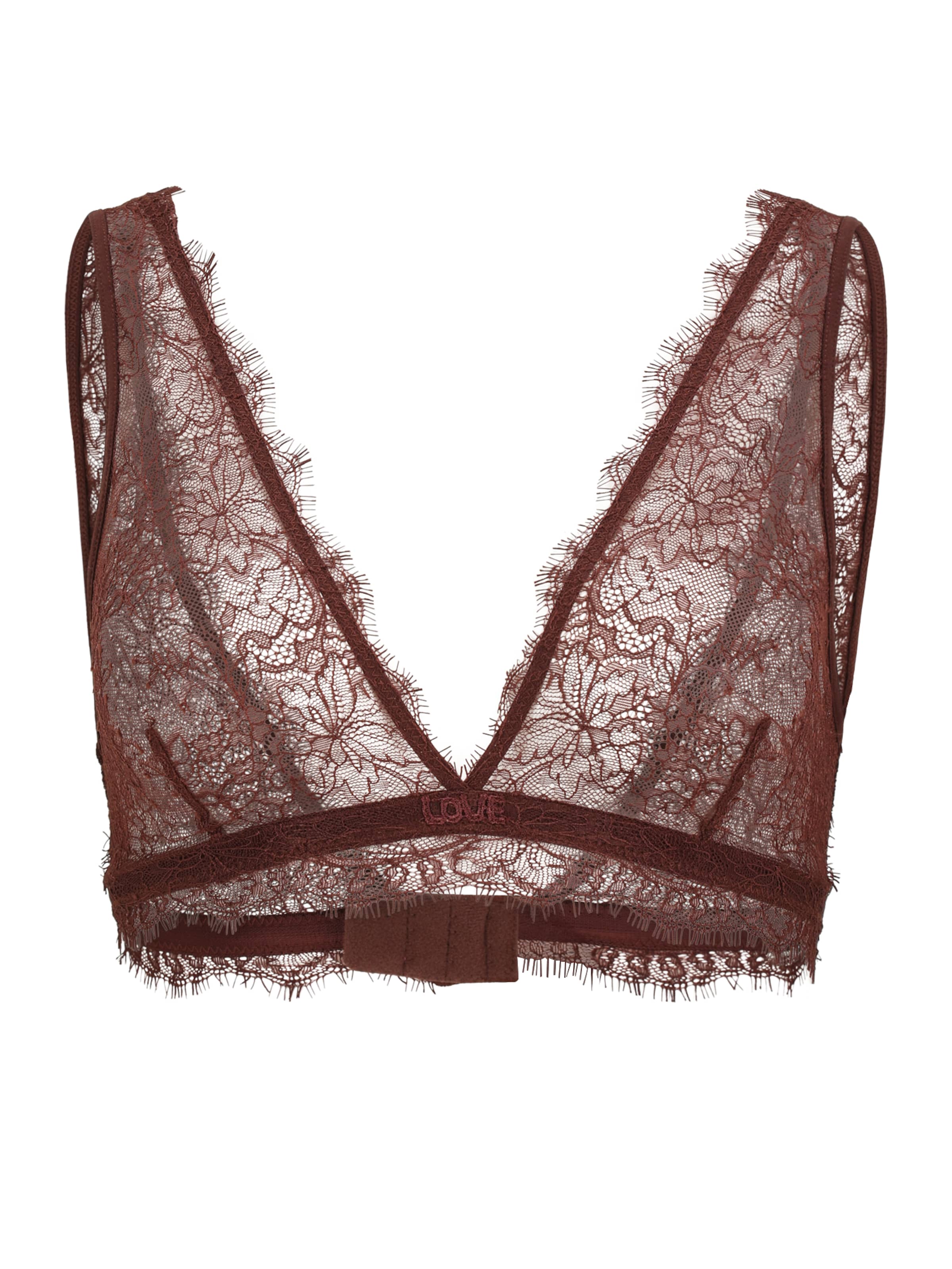 LOVE Stories Trojuholníky Podprsenka - Hnedá: predná strana