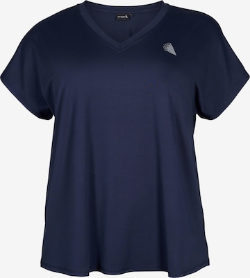 Active by Zizzi - Camisa 'BASIC' em azul: frente