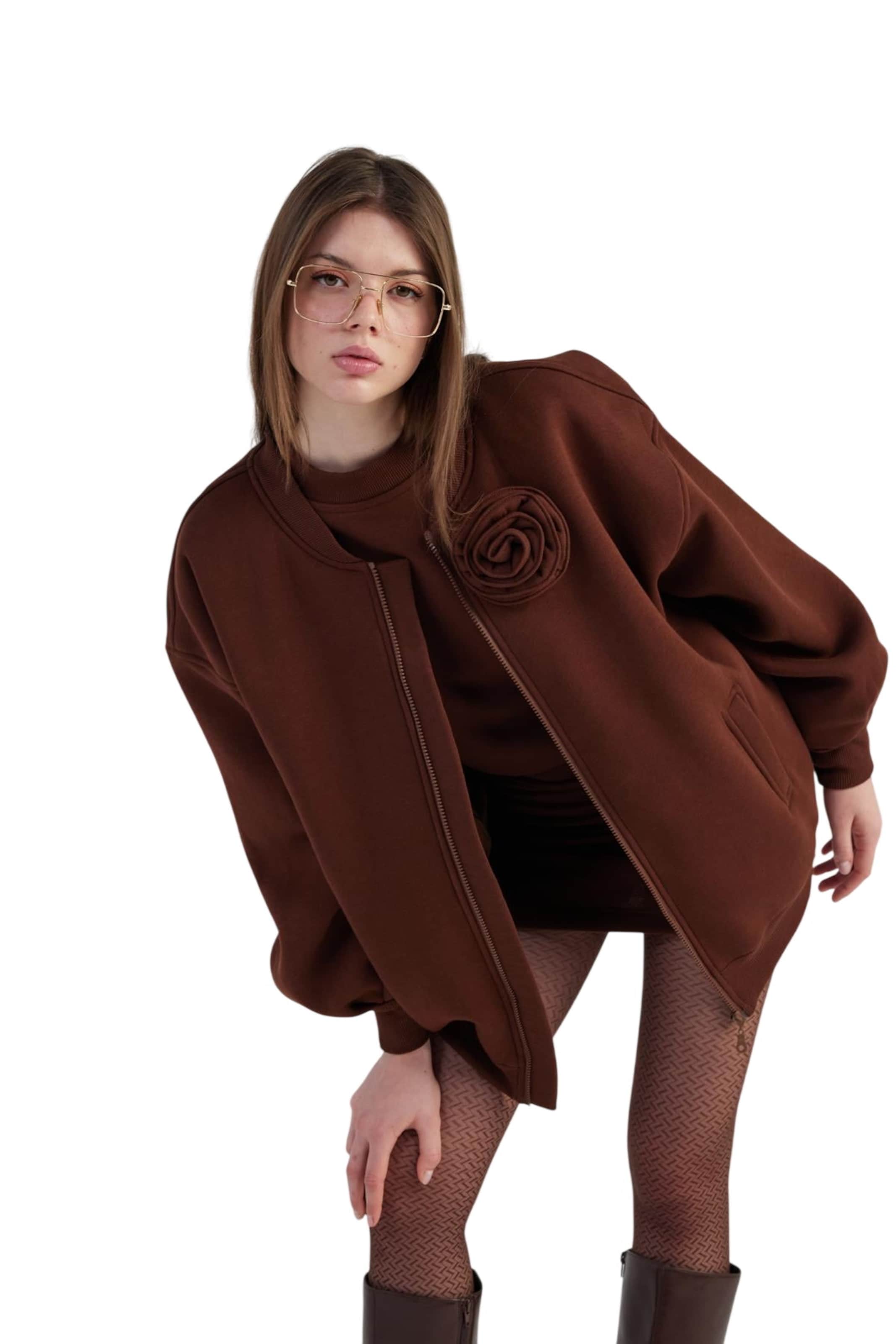 HOLLY LOLLY Between-season jacket in Brown: front