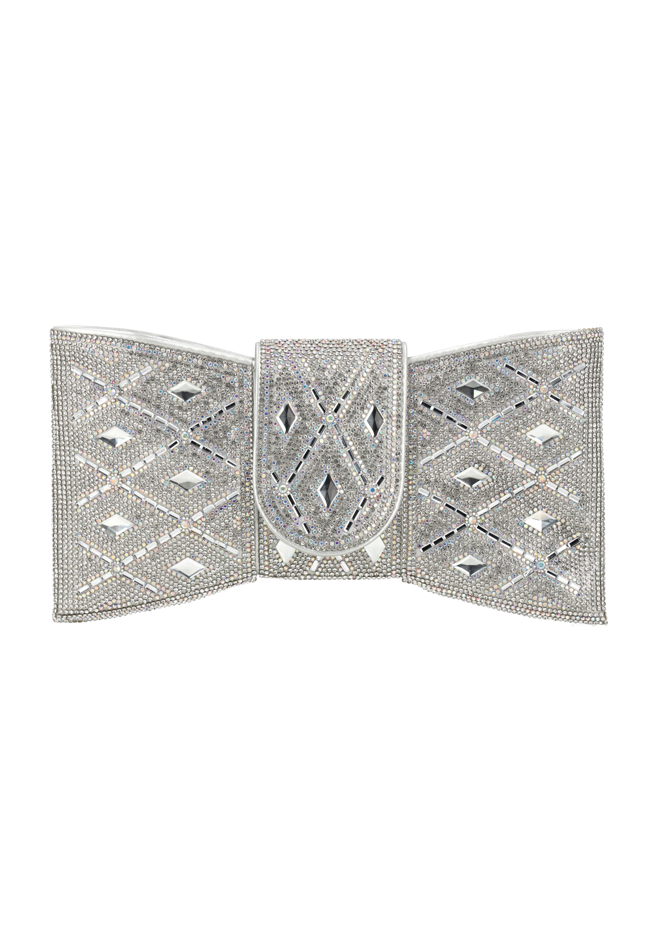 usha BLACK LABEL Clutch in Silver: front