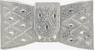 Pochette usha BLACK LABEL en argent : devant