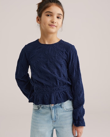 WE Fashion Блуза в синьо: отпред