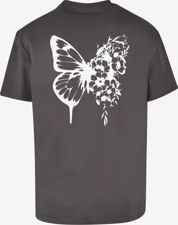 Merchcode T-Shirt 'Flowers Bloom' in Grau