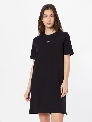 Rochie de la Tommy Jeans pe negru: față