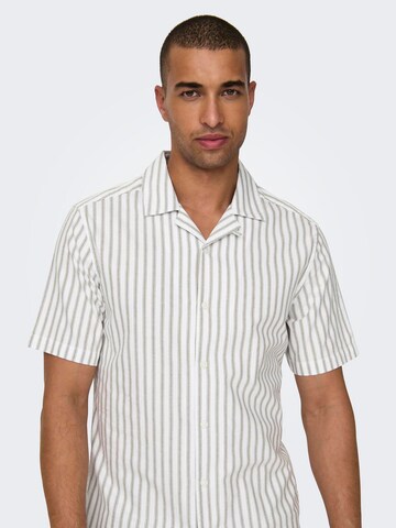 Coupe regular Chemise 'Alvaro' Only & Sons en vert