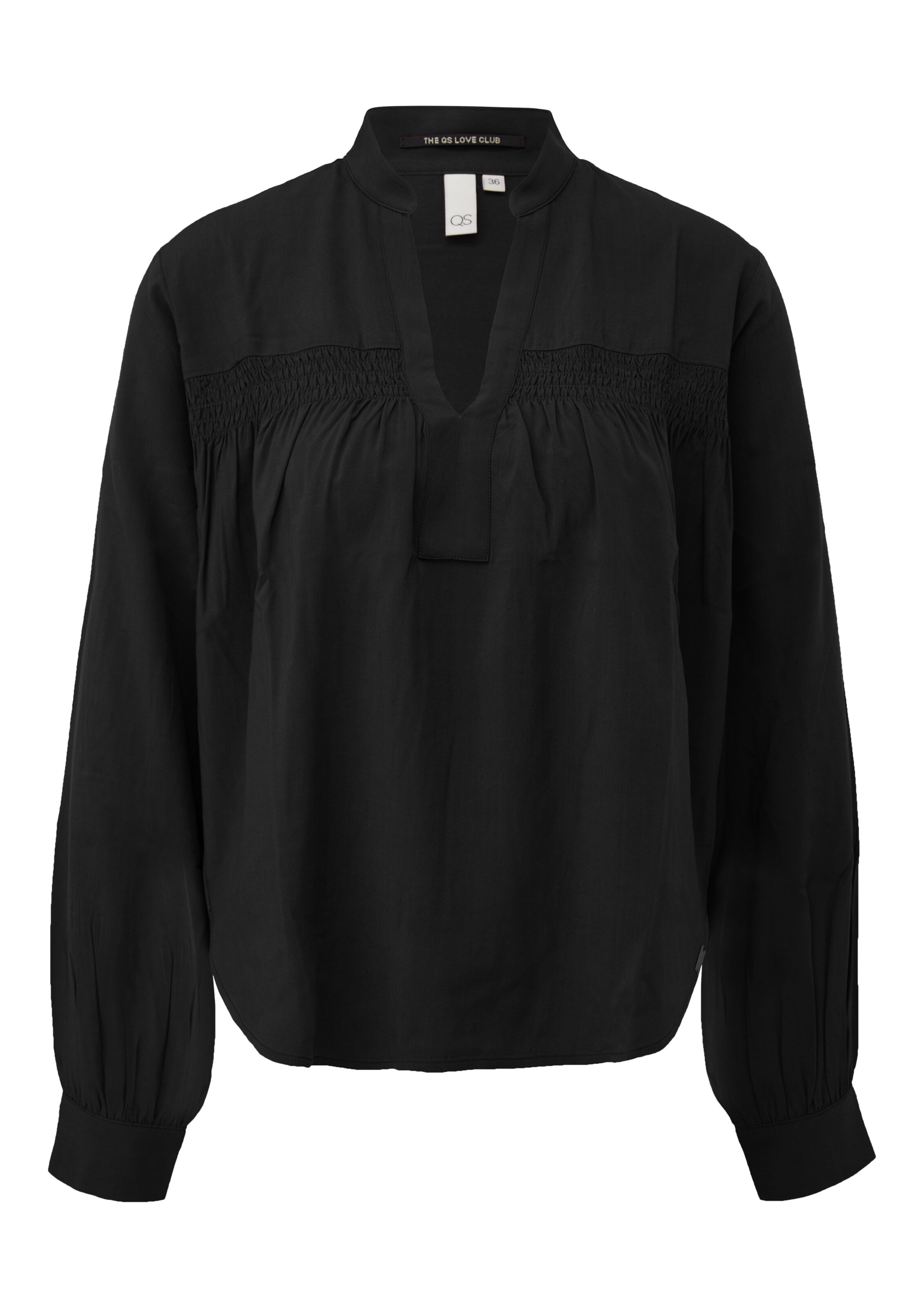 QS Blouse in Zwart: voorkant