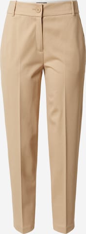 ESPRIT Tapered Pleated Pants in Beige: front