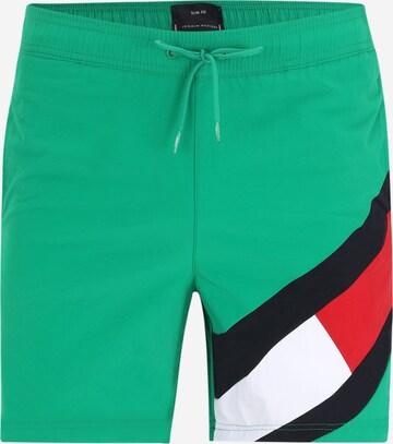 Tommy Hilfiger Underwear Kratke kopalne hlače | zelena barva: sprednja stran