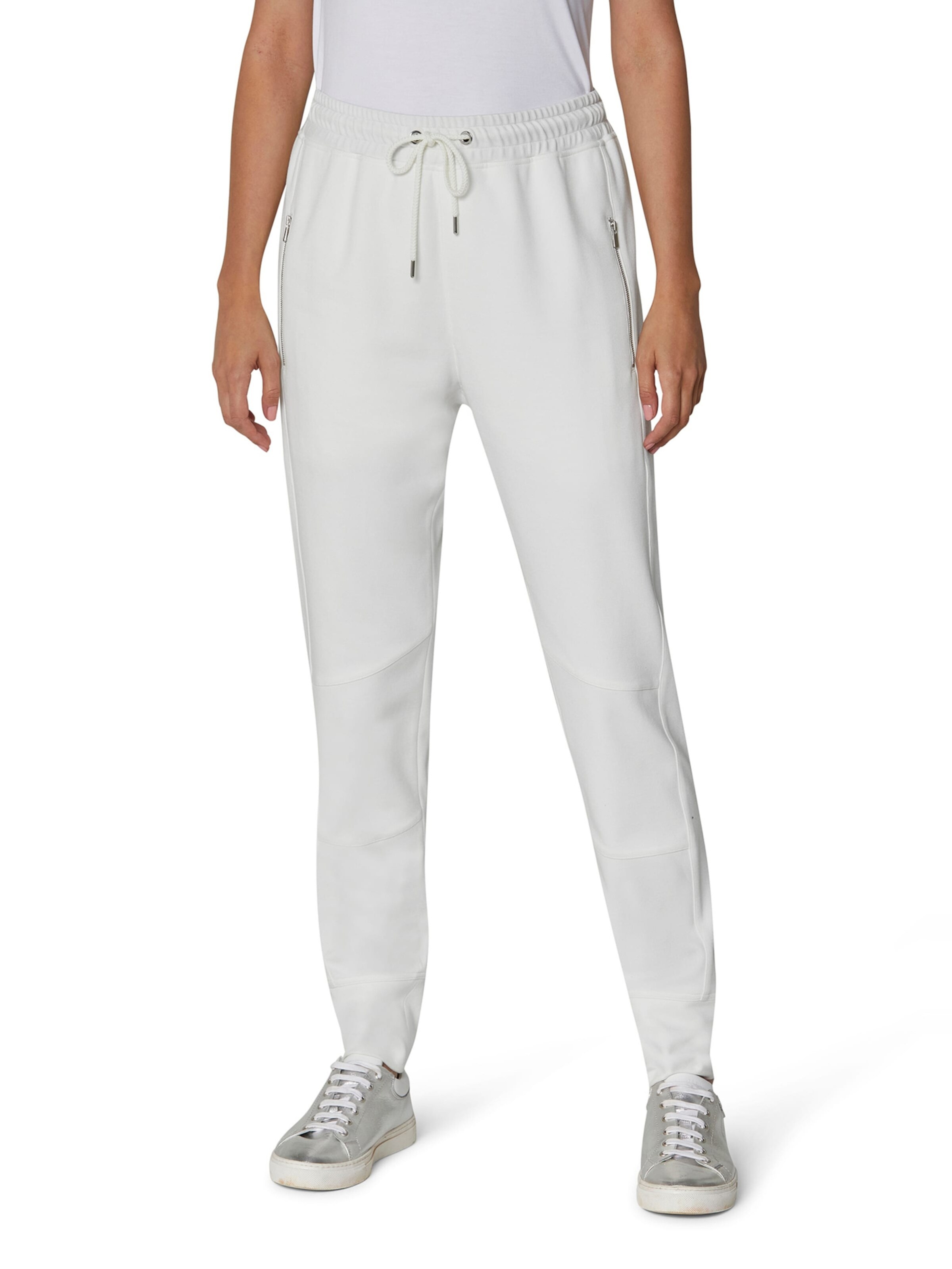 MADELEINE Tapered Broek in Wit: voorkant