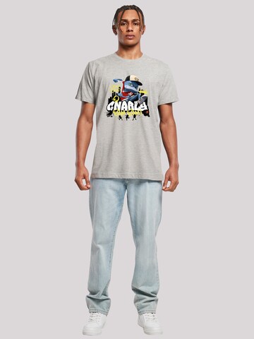 T-Shirt 'Crazy Frog Gnarly Bam Bam' F4NT4STIC en gris
