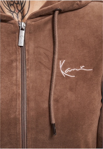 Karl Kani Zip-Up Hoodie in Brown