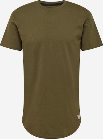 HOLLISTER Тениска в зелено: отпред