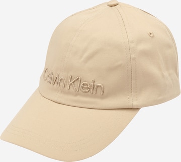 Casquette Calvin Klein en beige : devant