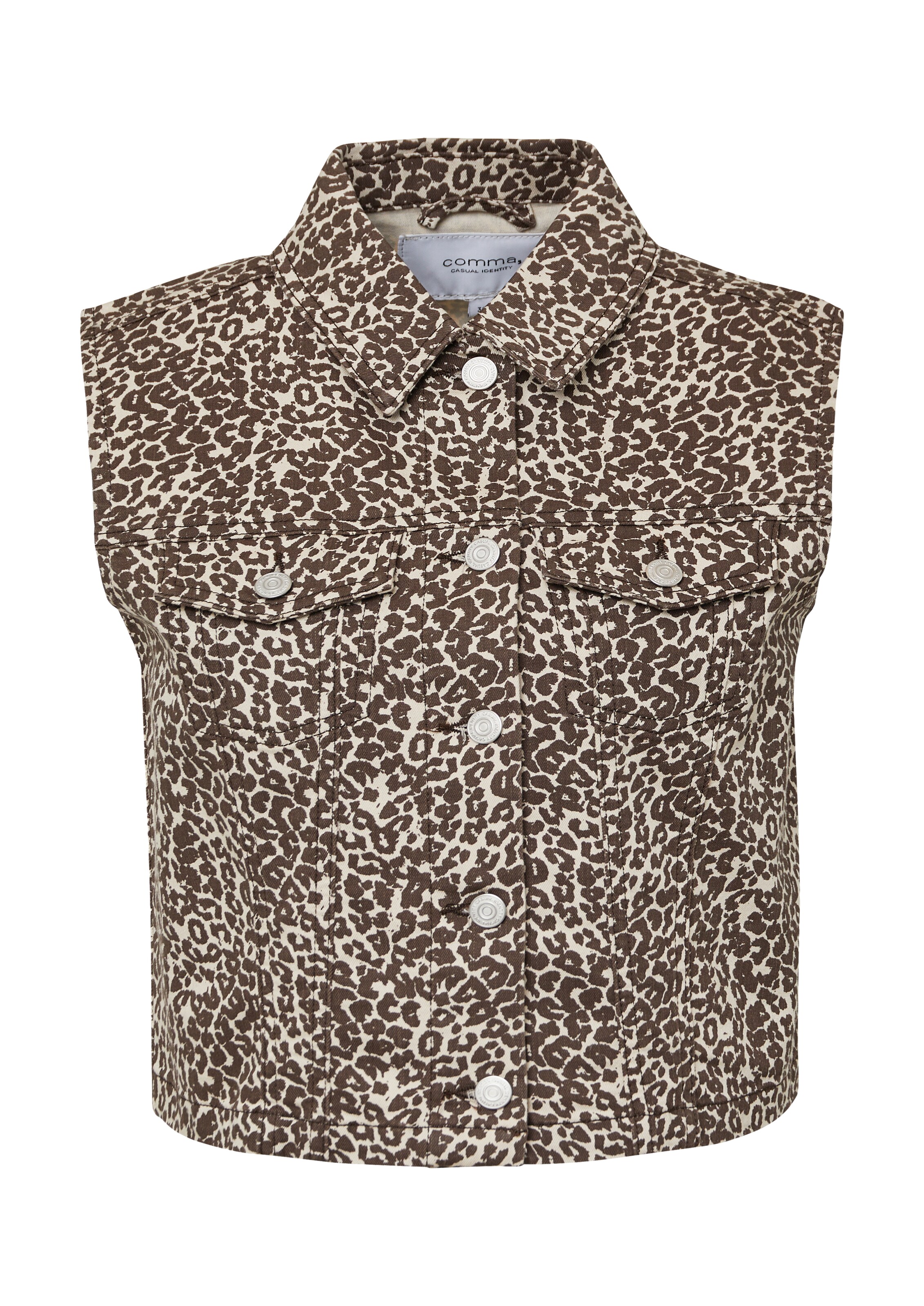 comma casual identity Bodywarmer in Beige: voorkant