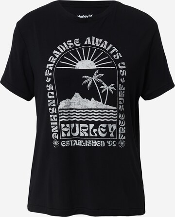 Hurley Funkční tričko 'PARADISE' – černá: přední strana