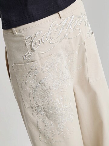 Regular Pantalon Ed Hardy en beige : derrière