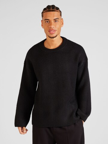WEEKDAY Пуловер 'Teo' в черно: отпред