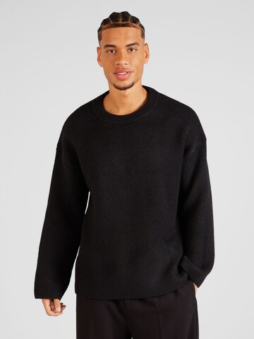 WEEKDAY Sweater 'Teo' in Black: front