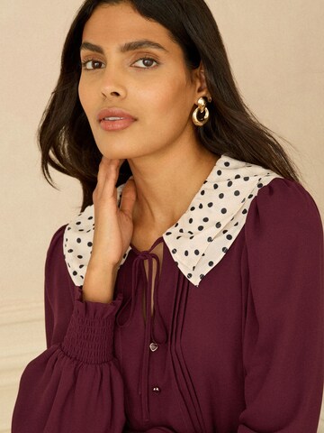 love & roses Платье-рубашка в Красный