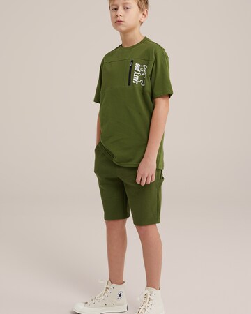 WE Fashion Slim fit Pants in Green