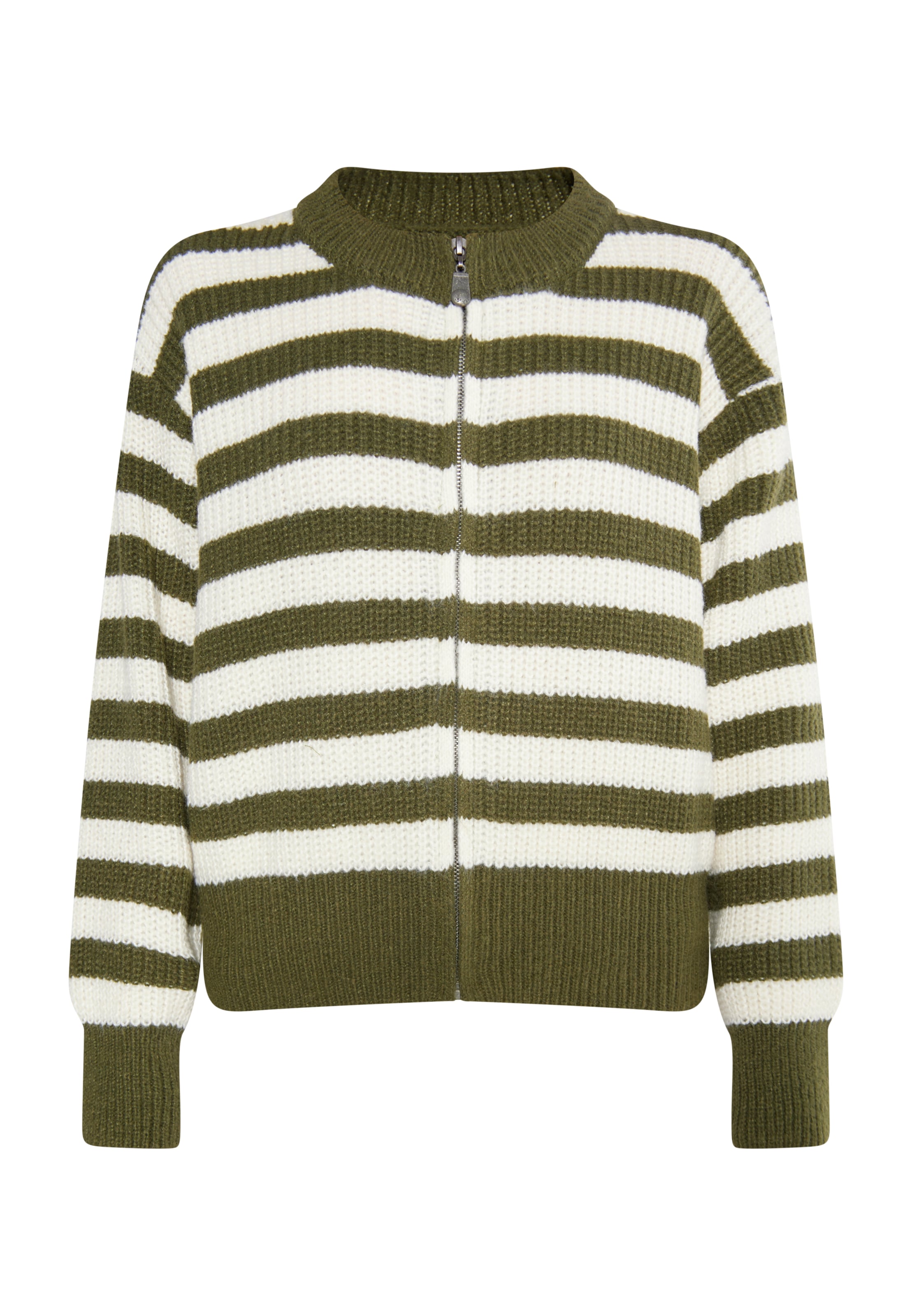 Geacă tricotată 'Imane' de la DreiMaster Vintage pe verde: față