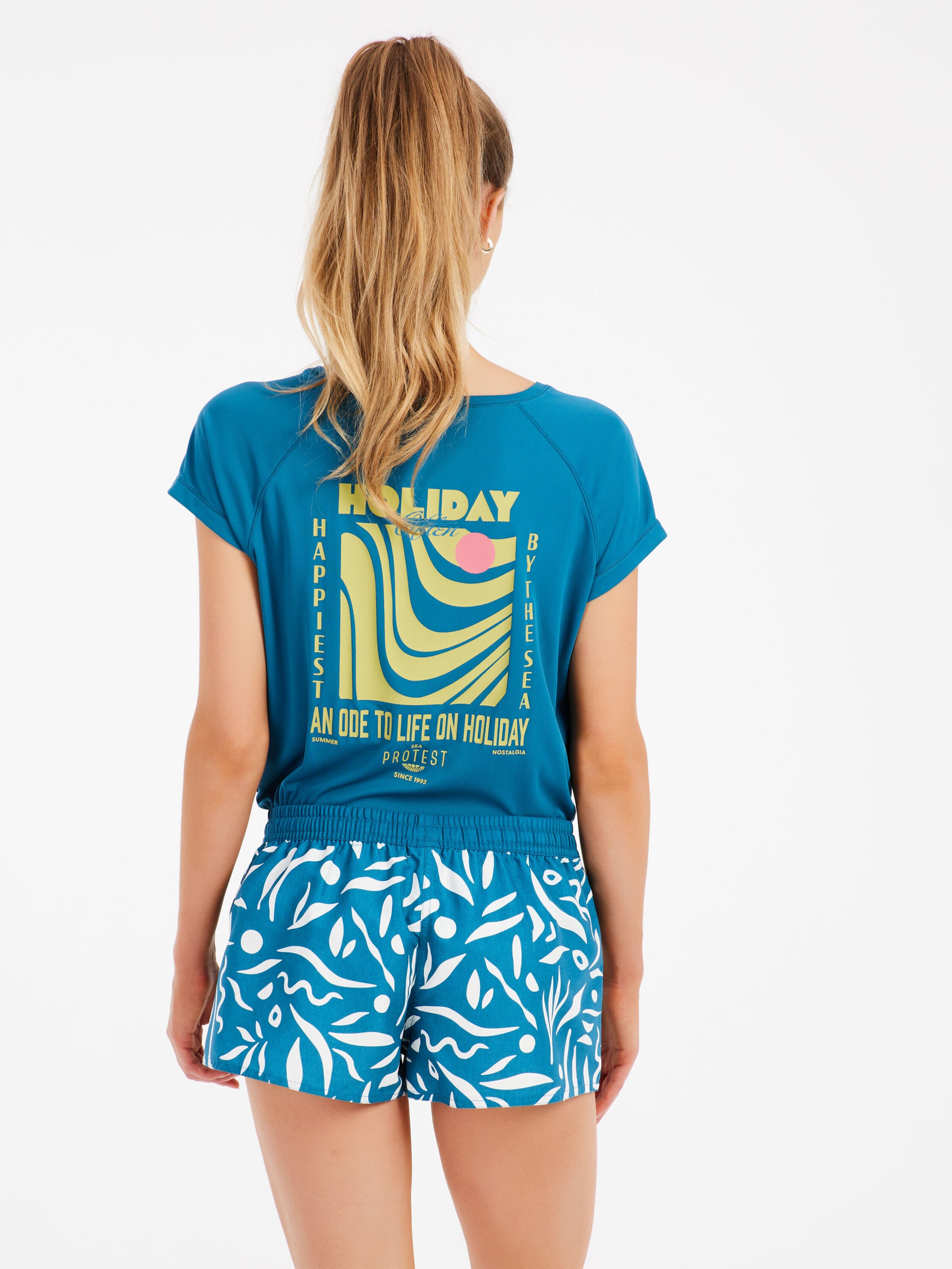 PROTEST Shirt 'PRTHappy'‌‌‌‌‌‌‌ in Blau
