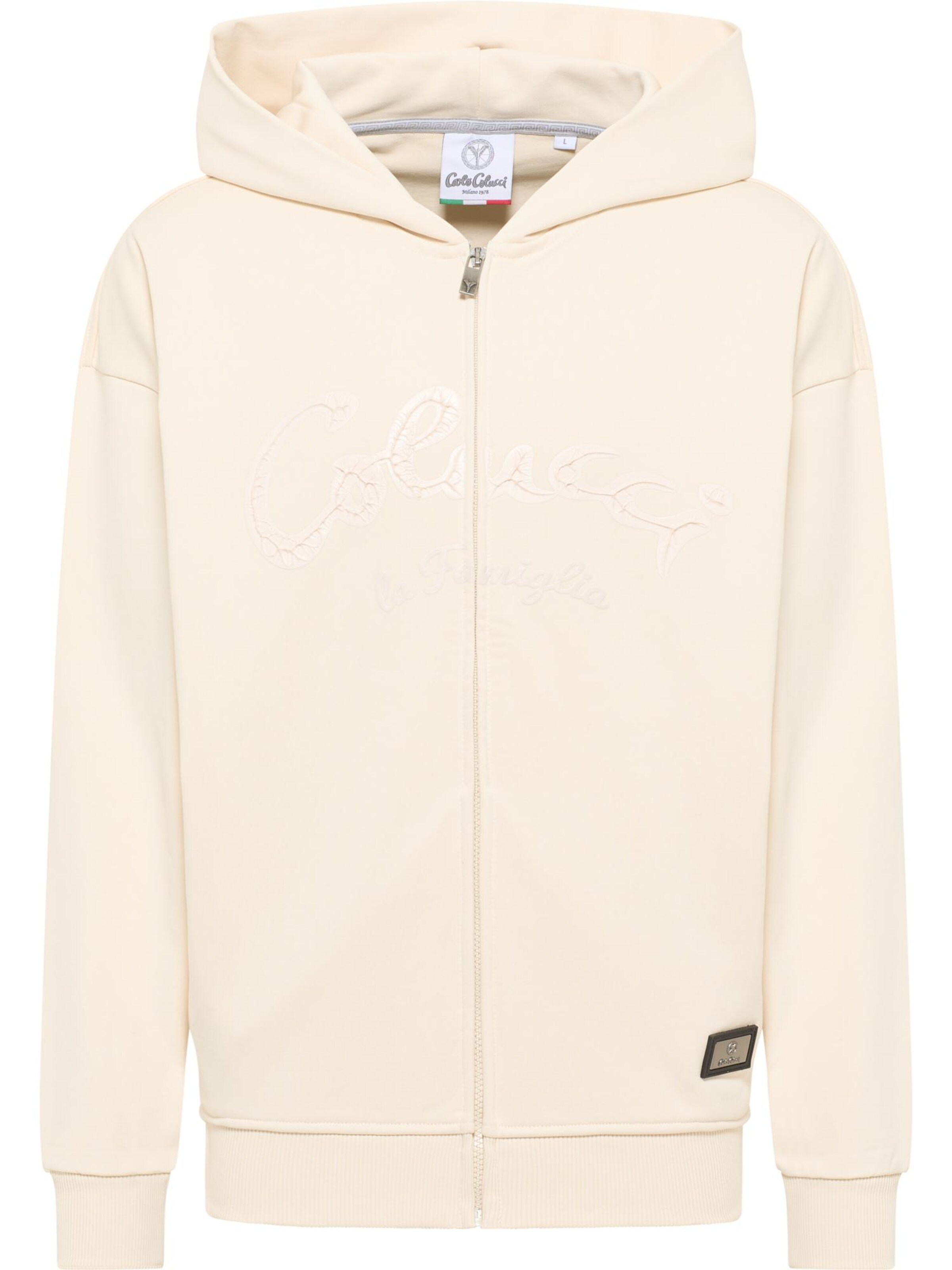 Veste de survêtement 'Drasigh' Carlo Colucci en beige : devant