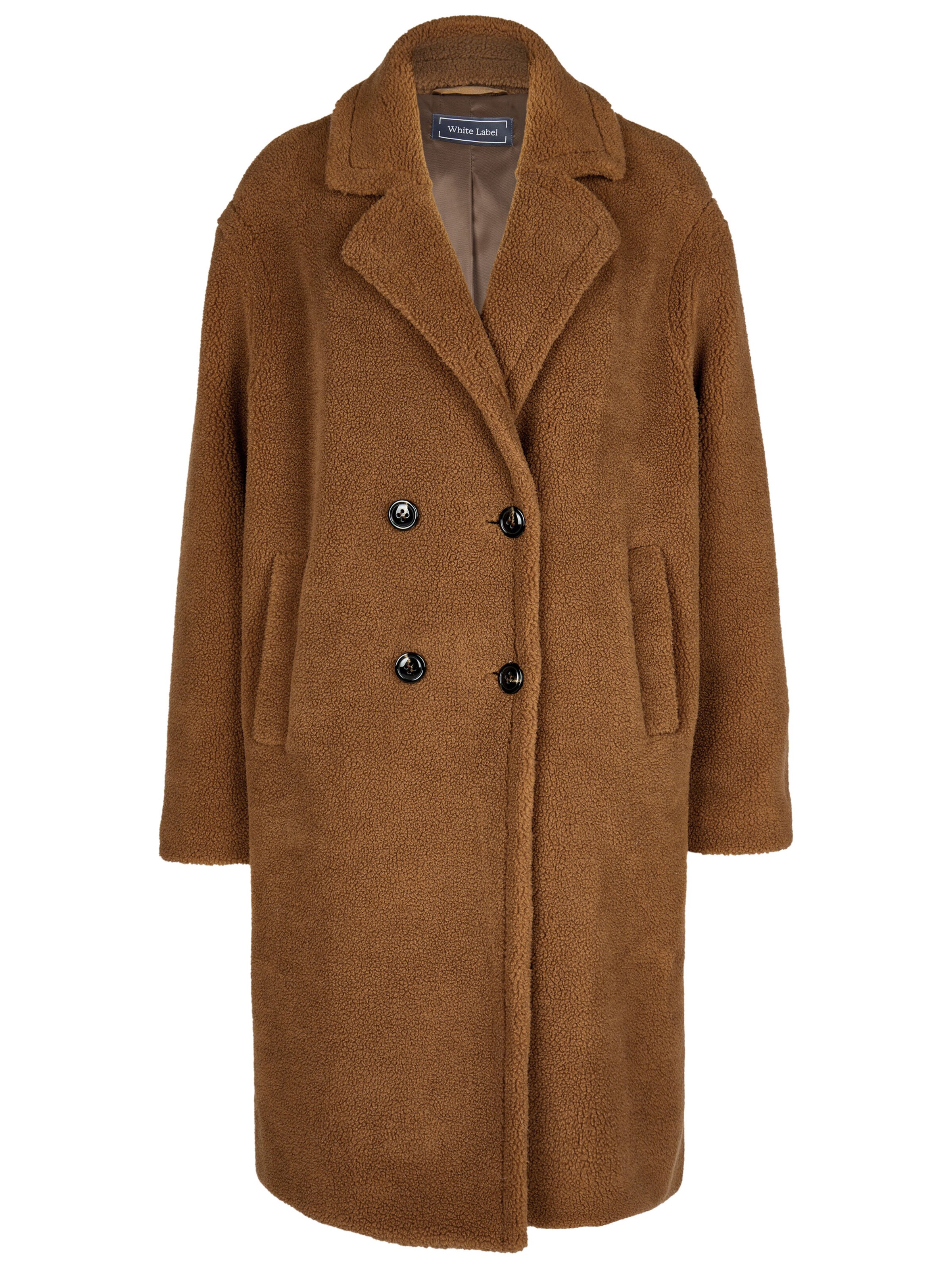 White Label Mantel in Braun: Vorderseite