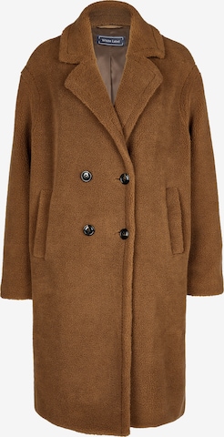 White Label Between-Seasons Coat in Brown: front