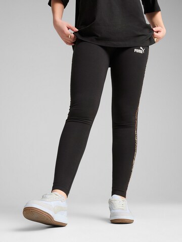 PUMA Skinny Sportovní kalhoty 'Essential' – černá: přední strana