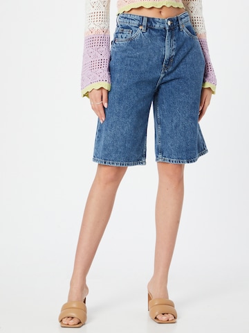 Monki Wide leg Jeans in Blauw: voorkant