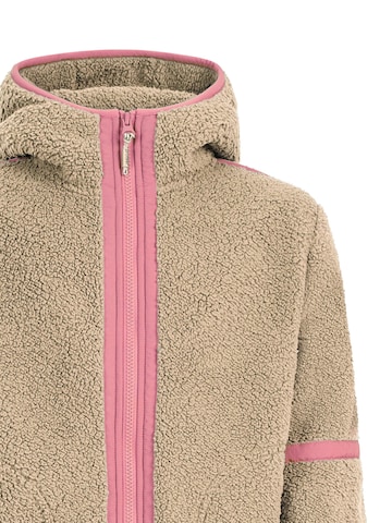 PROTEST Fleece jas 'PRTJaggy JR' in Bruin