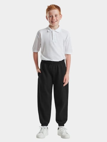 regular Pantaloni 'Sweatpants with cuffs for kids' di FRUIT OF THE LOOM in nero: frontale
