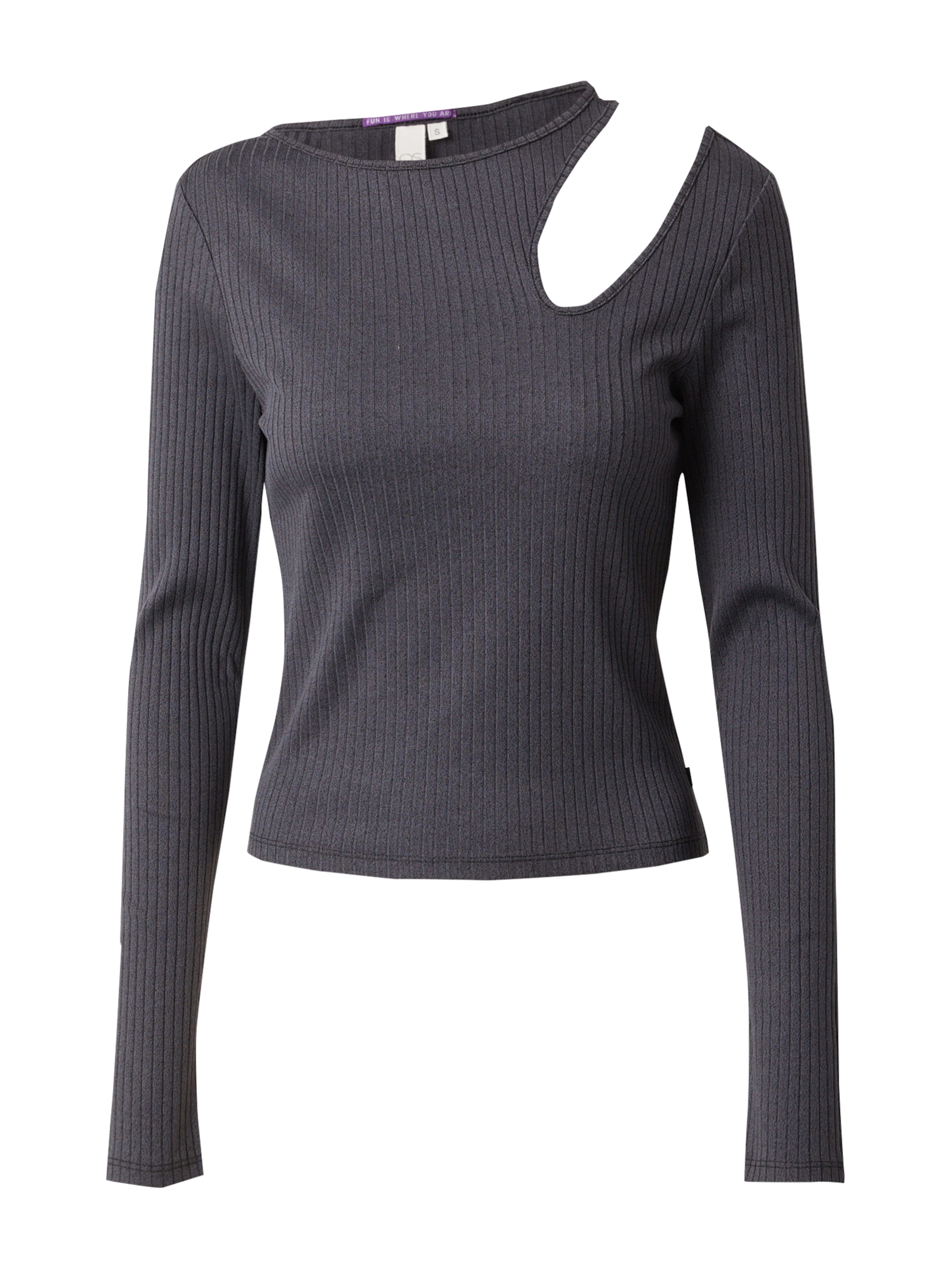 QS Shirt in Zwart: voorkant