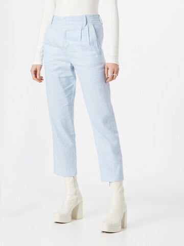 DRYKORN Regular Pleat-Front Pants 'DISPATCH' in Blue: front