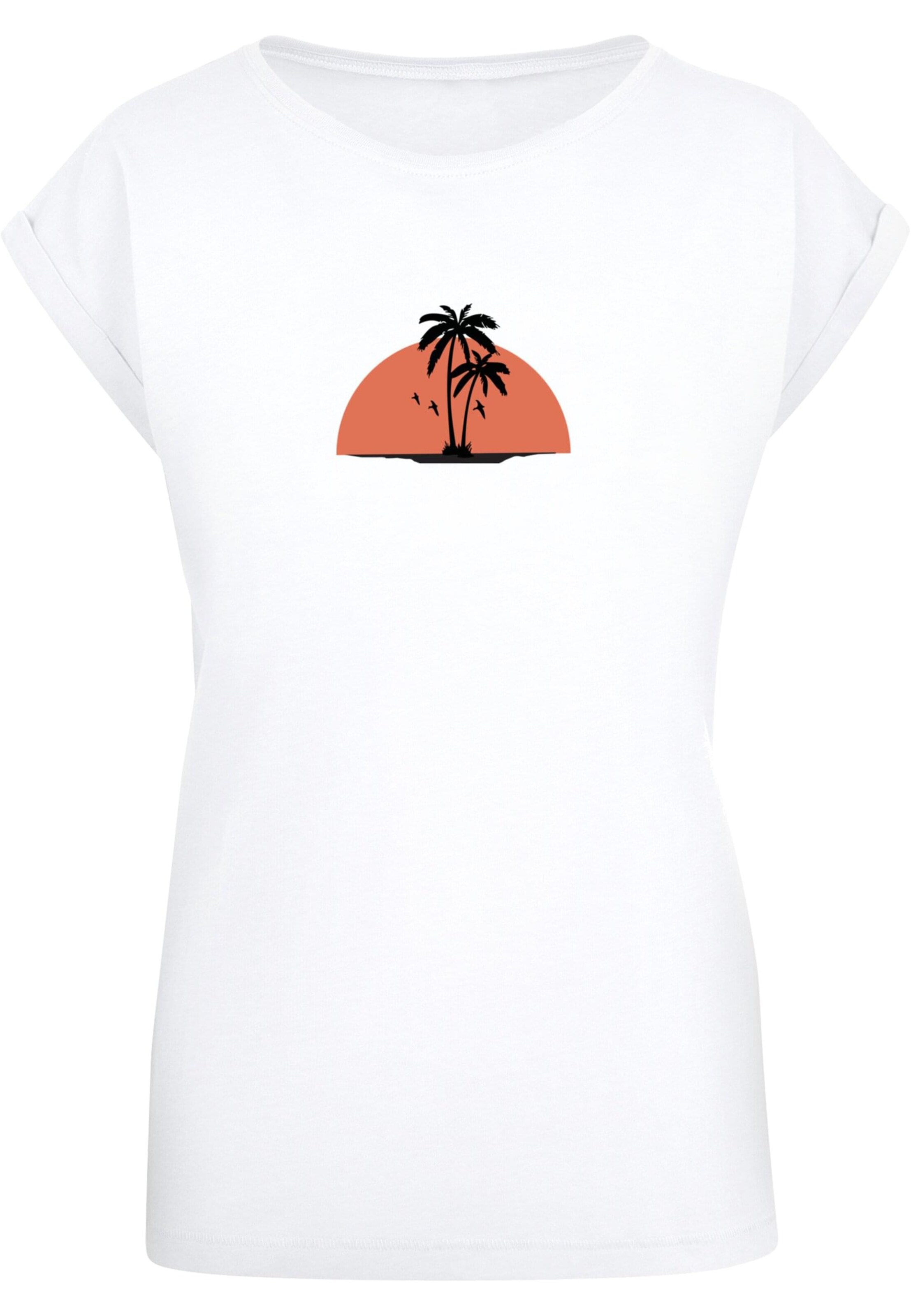 Merchcode Shirt 'Summer - Beach' in Wit: voorkant